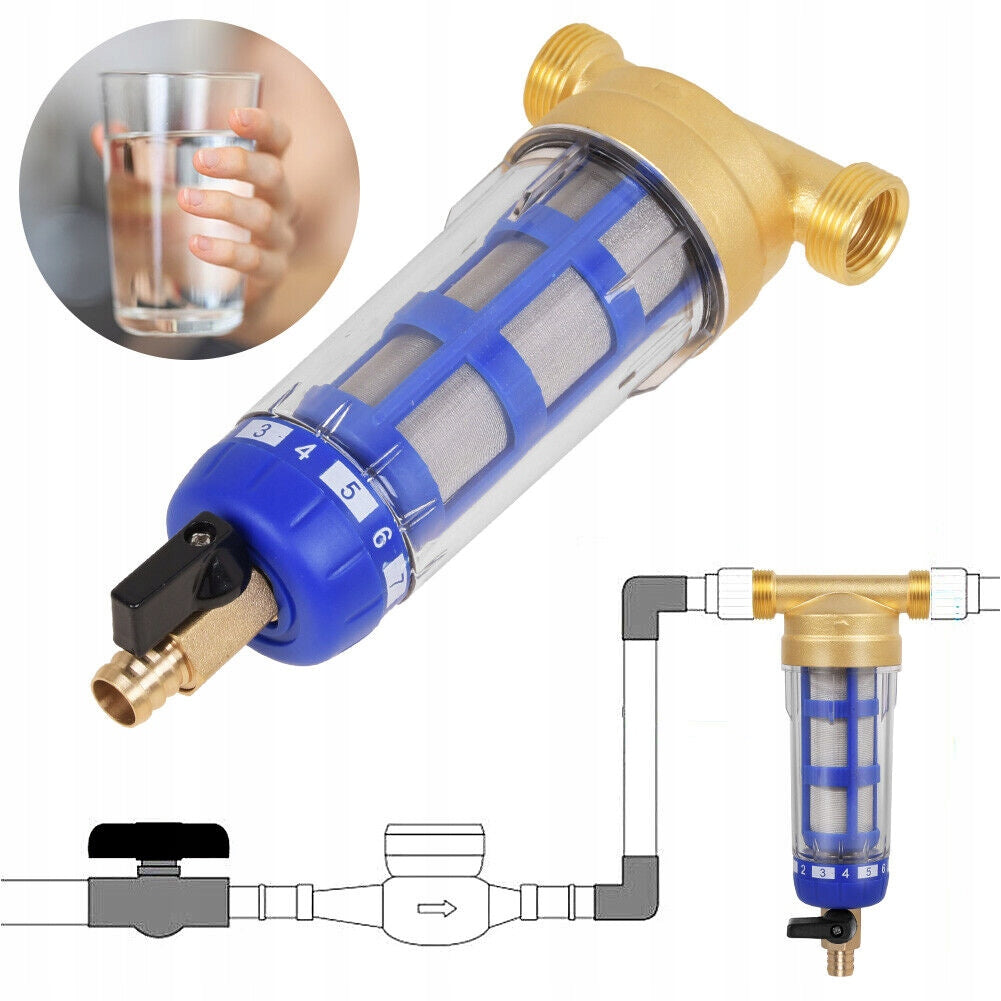WATER SETTLEMENT FILTER COMPLETE SELF-CLEANING 3/4"