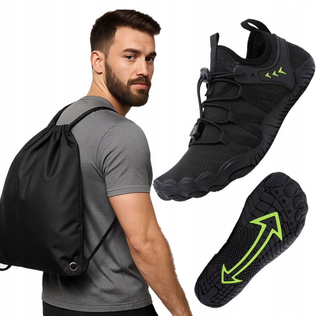 WATER SHOES + BEACH BAG SWIMMING SEA URCHINS CORAL REEF SPORTS BLACK