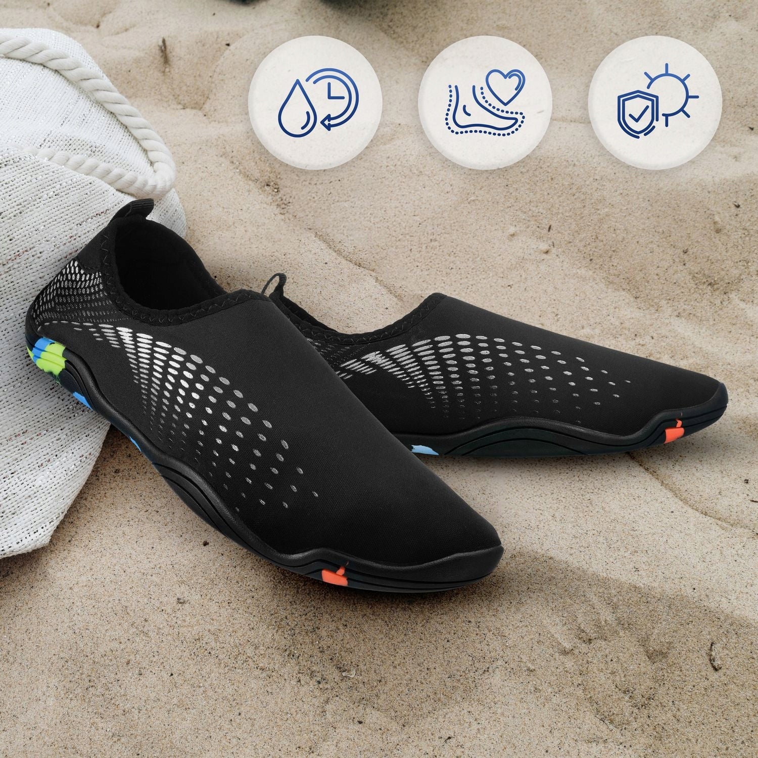 WATER SHOES ECHINACEA BEACH STONES SLIP-ON MEN'S r. 43 OUTTEC Gender unisex product