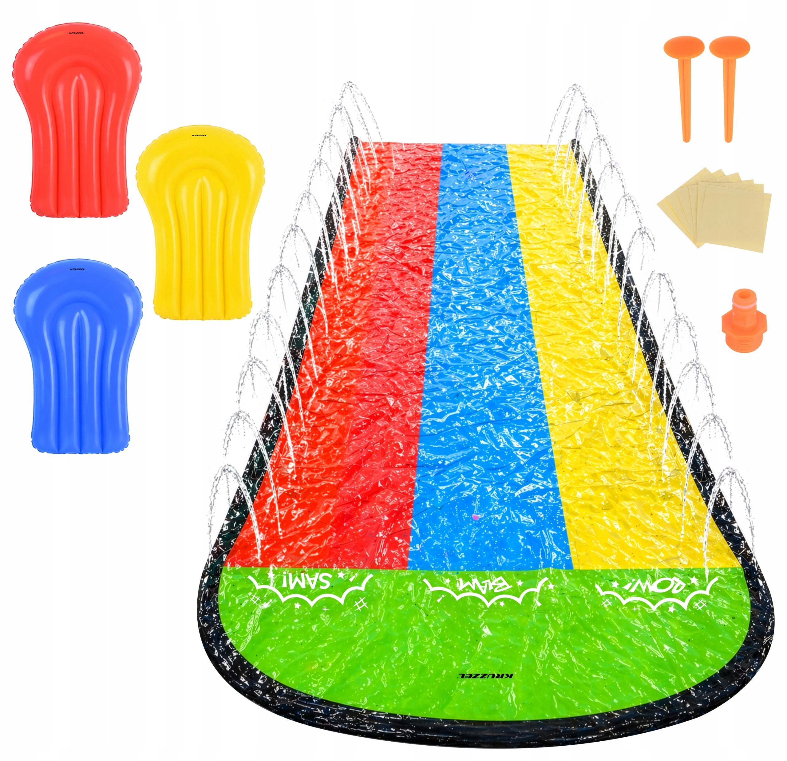 WATER SLIDE FOR KIDS SLIDE TRIPLE FOUNTAIN Packaging status original