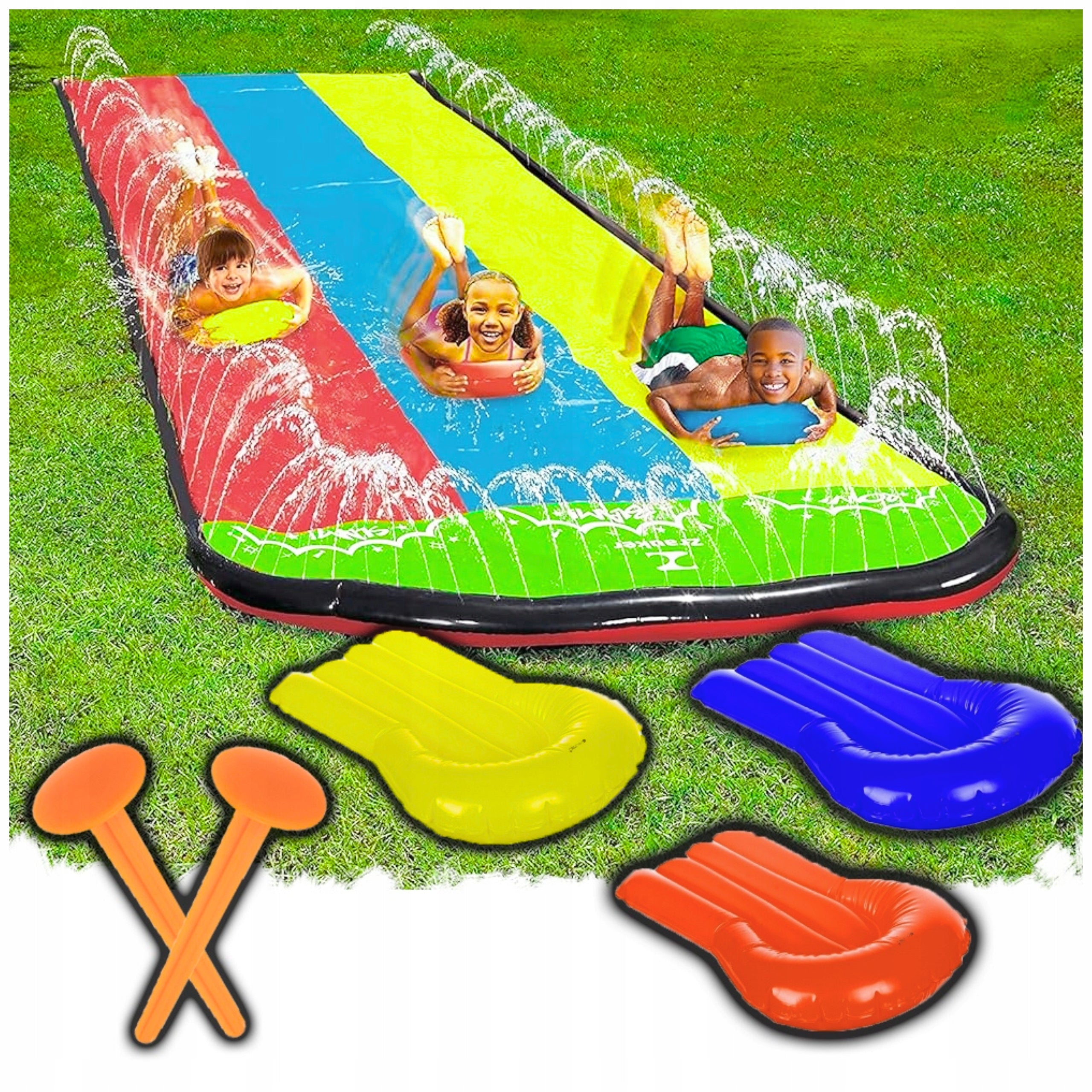 WATER SLIDE GARDEN TRACK WATER SLIDE MAT + FREEBIES Color multicolor