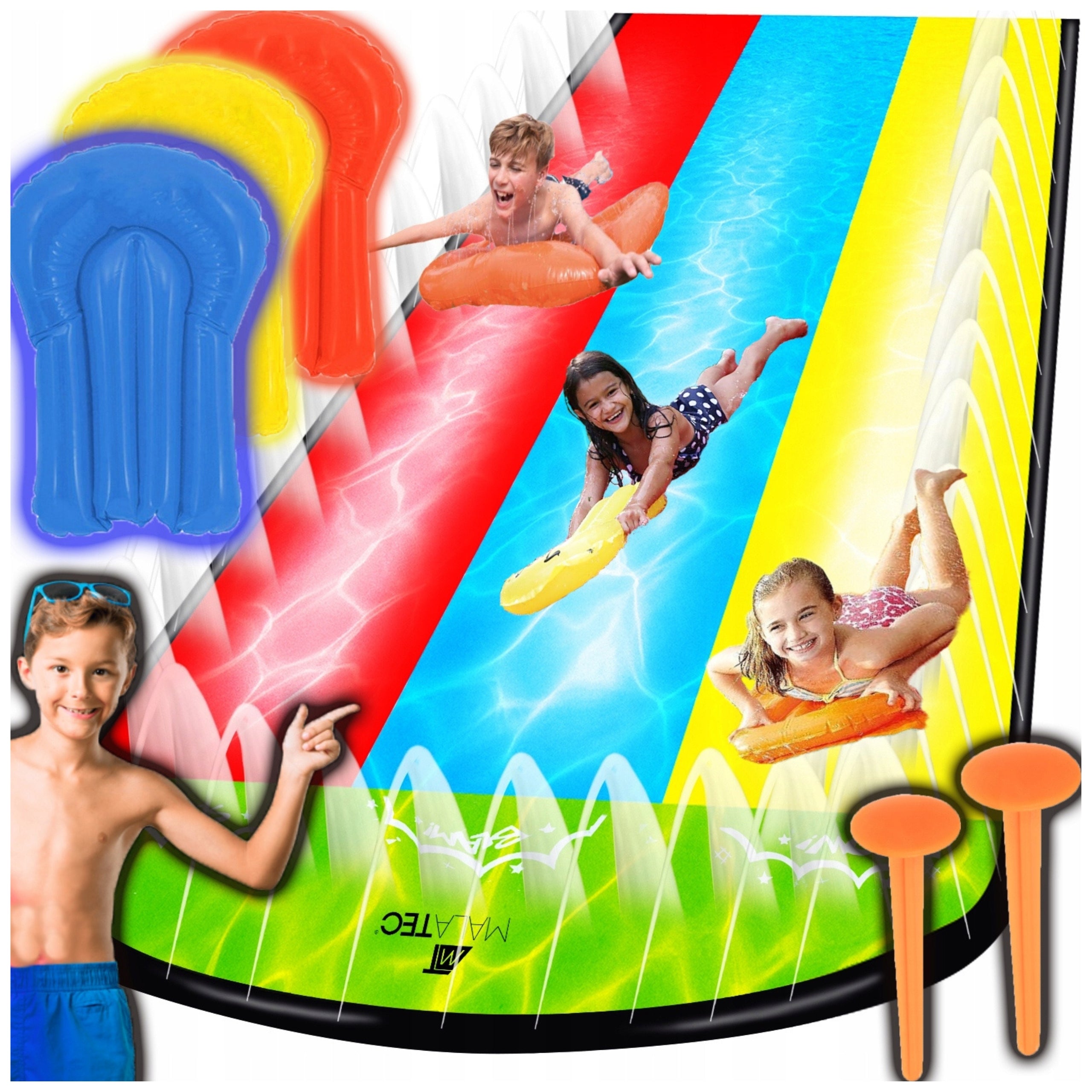 WATER SLIDE GARDEN TRACK WATER SLIDE MAT + FREEBIES
