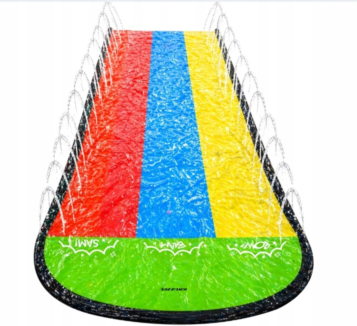 WATER SLIDE SET WITH 3 BOARDS WATER SLIDES WITH FOUNTAIN Brand Kruzzel
