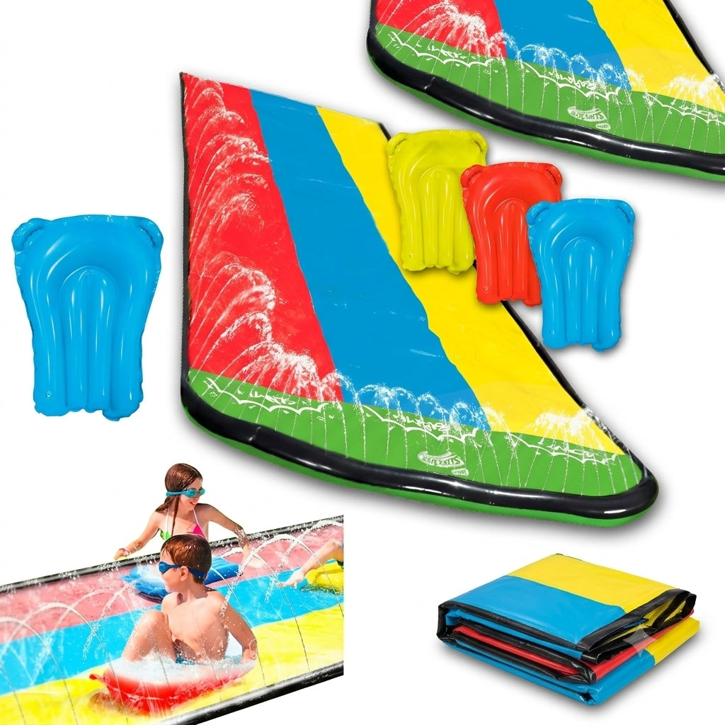 WATER SLIDE SET WITH 3 BOARDS WATER SLIDES WITH FOUNTAIN
