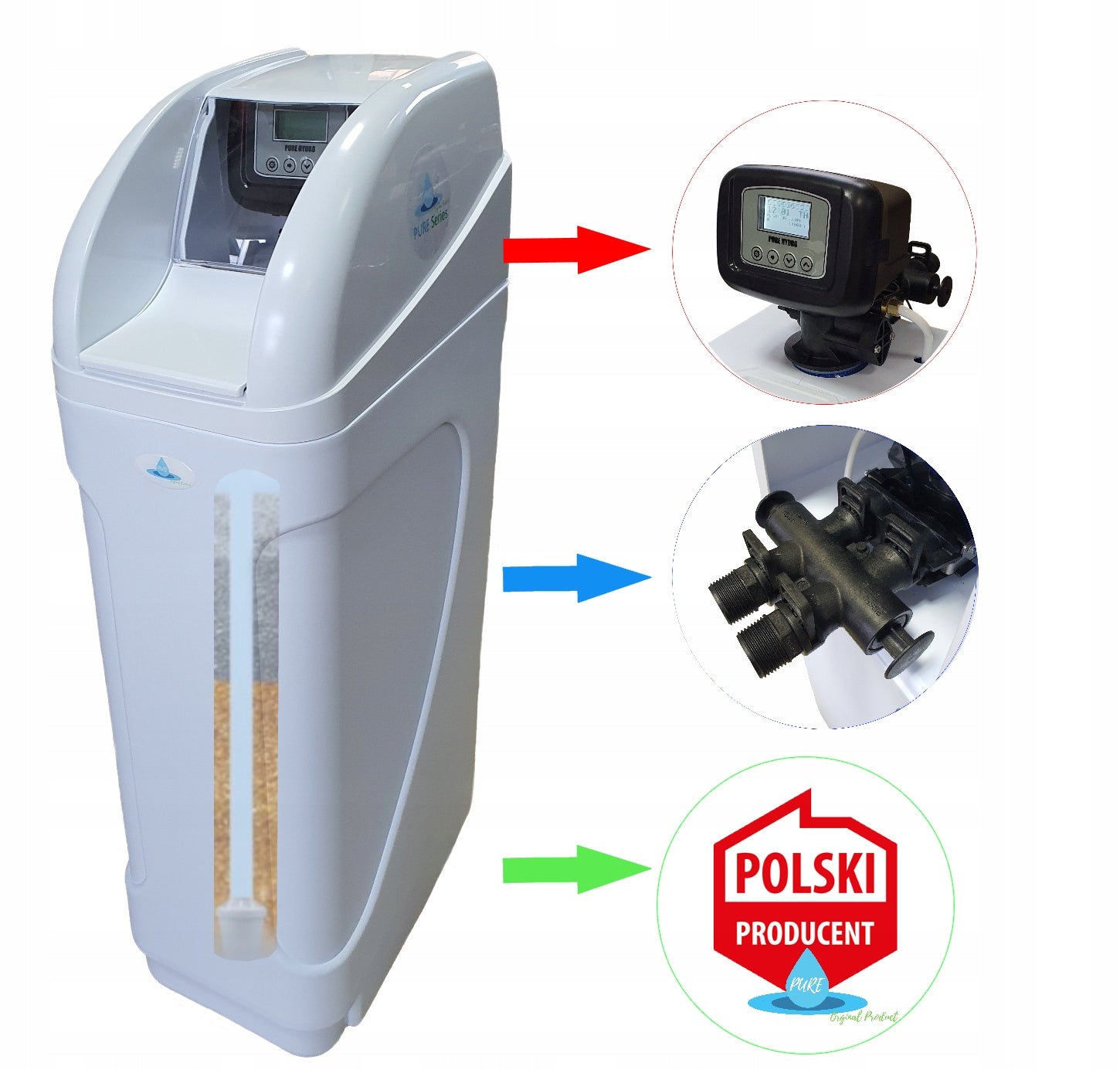 WATER SOFTENER 32L, ENEMA, SALT ALARM, DRY TANK, UP-FLOW, MENU PL. EAN (GTIN) 5905143045626