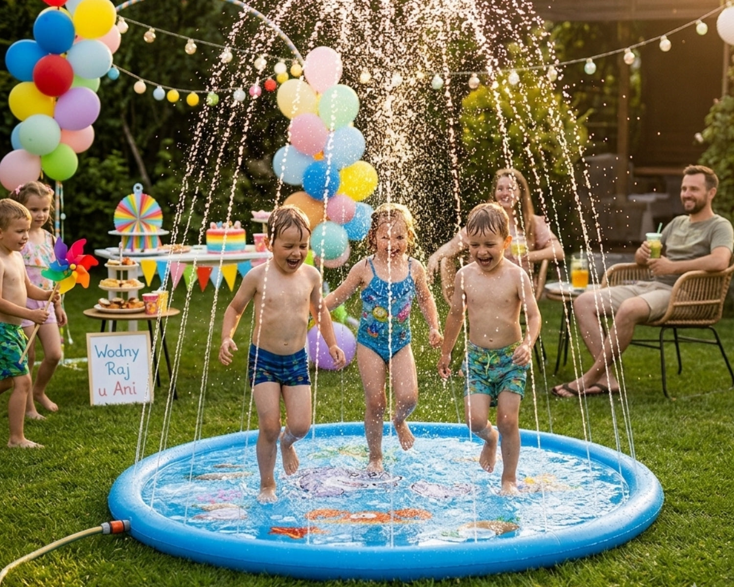 WATER SPRINKLER MAT FOR KIDS FOUNTAIN POOL WATER CURTAIN XL Kind water curtain