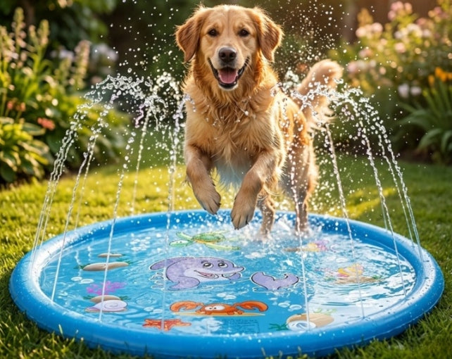 WATER SPRINKLER MAT FOR KIDS FOUNTAIN POOL WATER CURTAIN XL Product width 150 cm