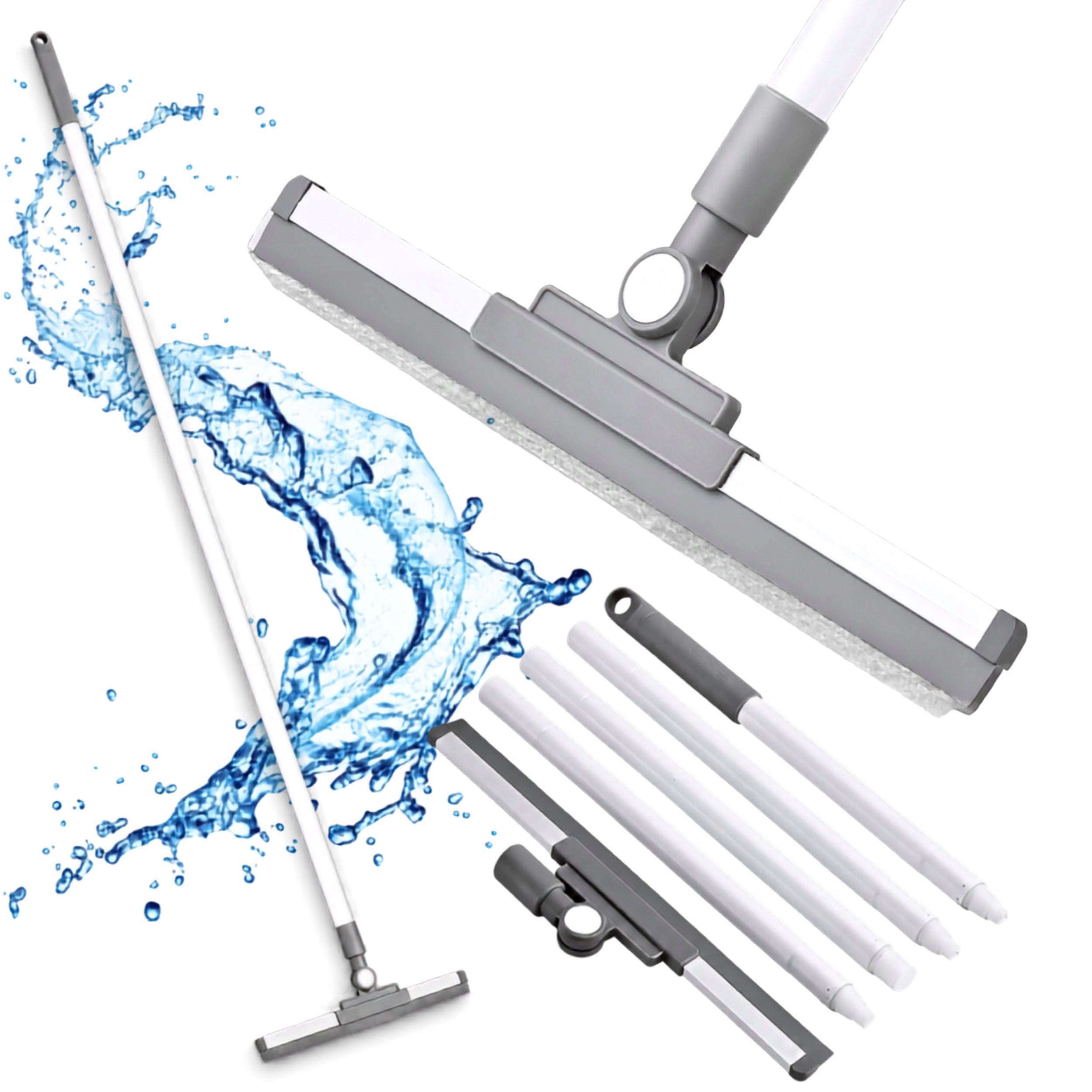 WATER SQUEEGEE FOR FLOOR PULLER 51 CM RUBBER WITH TELESCOPIC POLE 131 CM
