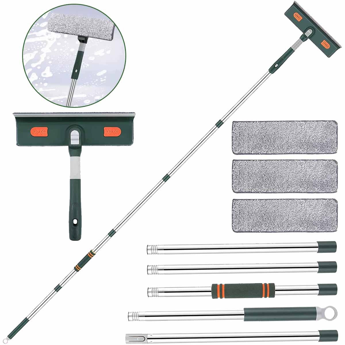 WATER SQUEEGEE TELESCOPIC WINDOW CLEANER FOR WASHING CABINS 210CM