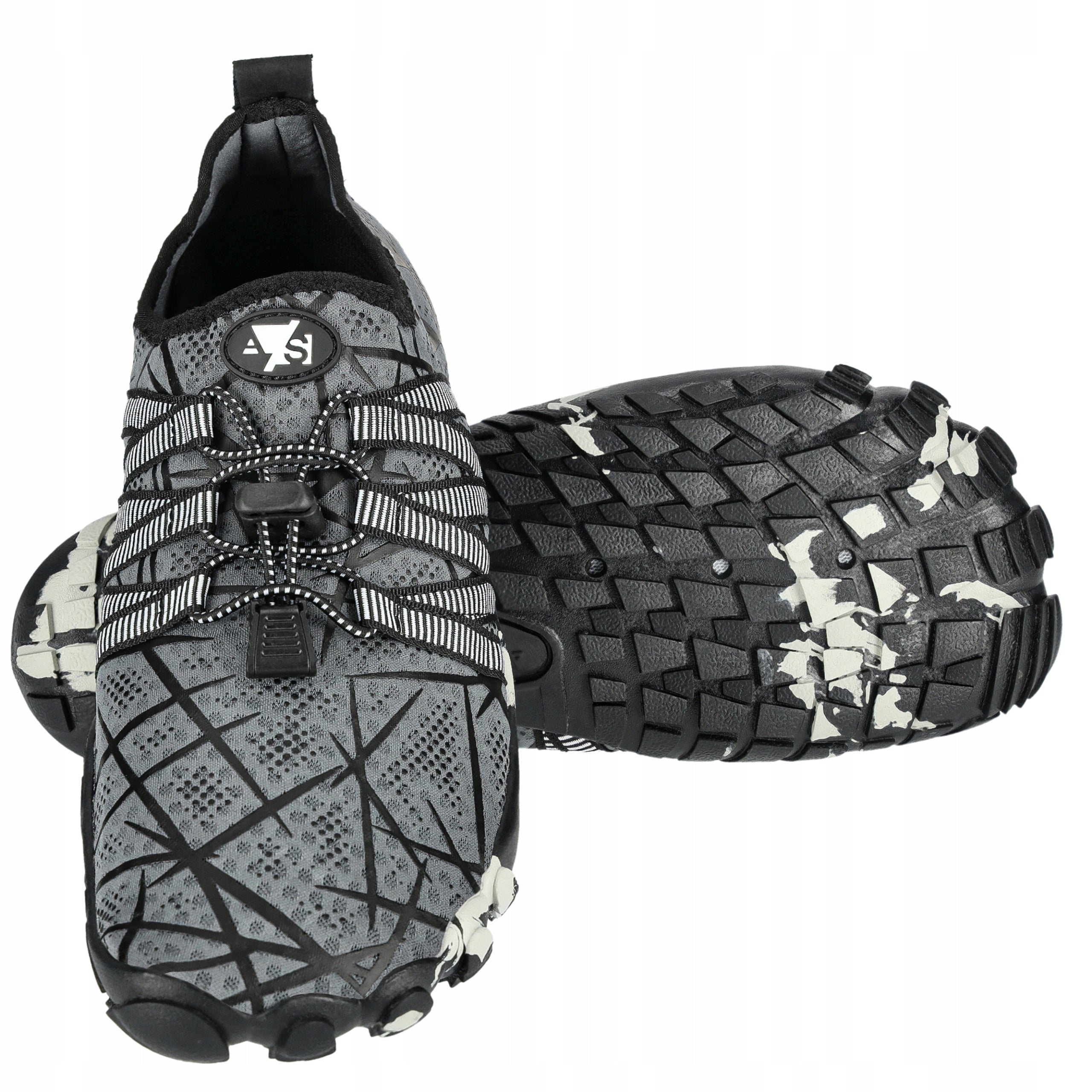 WATER SWIMMING SHOES GRIP PROTECTION COMFORTABLE FIT R42 SPORTS Color gray