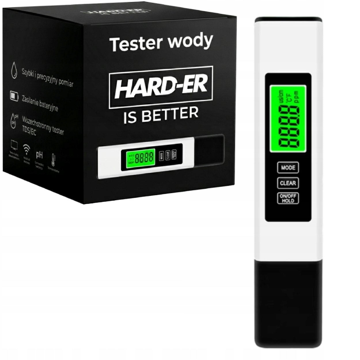WATER TESTER 3IN1 TDS EC Temperature Instant Hard-er Measurements