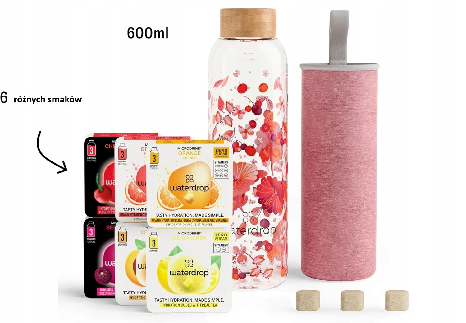 WATERDROP GLASS BOTTLE 6 x Waterdrop Microdrink start Manufacturer code MX0100014