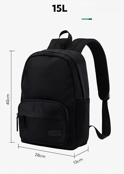 WATERFLY LIGHTWEIGHT SCHOOL BACKPACK TOURIST YCZNY15L FOR LAPTOP 14" BLACK Manufacturer code ZJVRschwarz