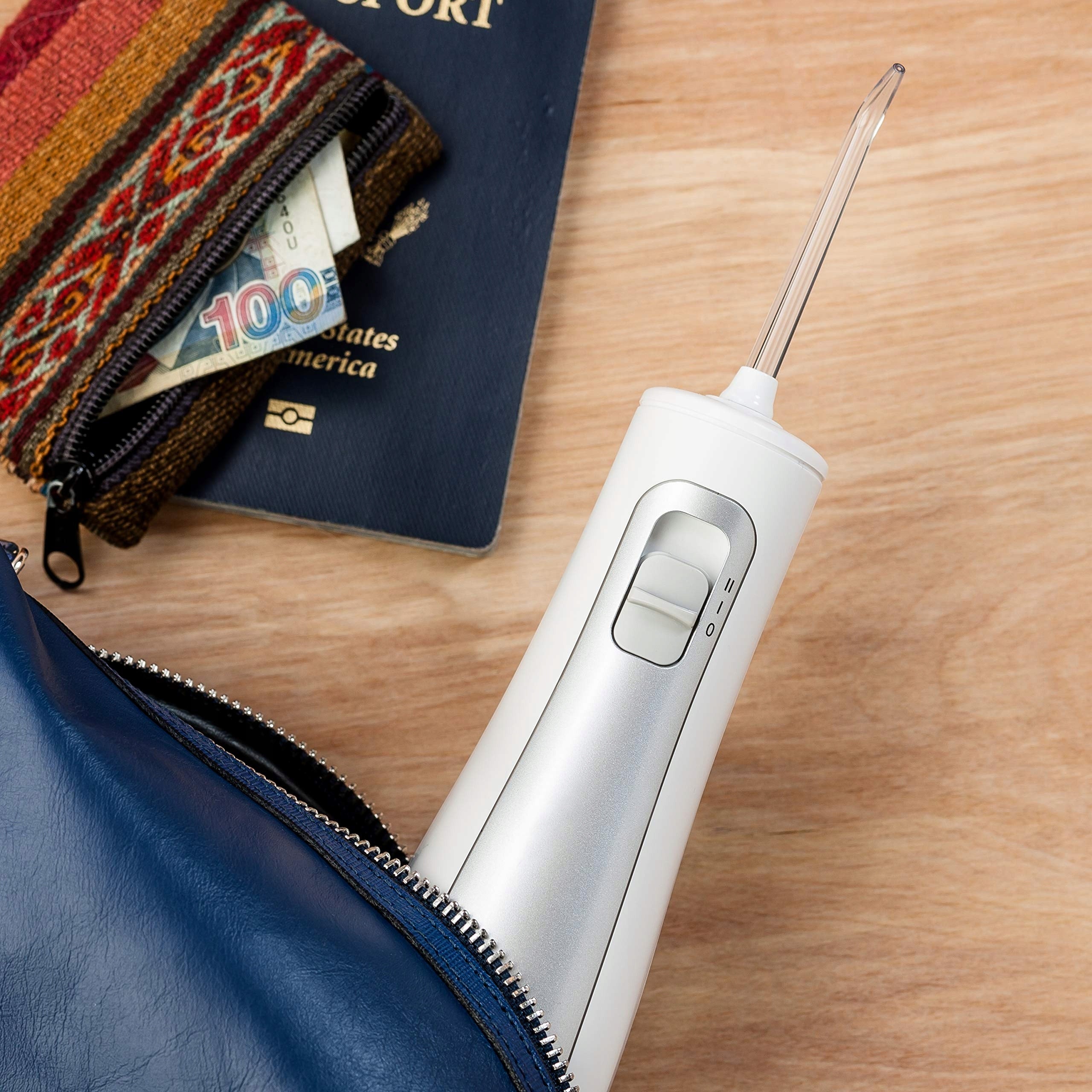 WATERPIK Wireless and Waterproof Tooth Irrigator Ideal for Travel Packaging status original