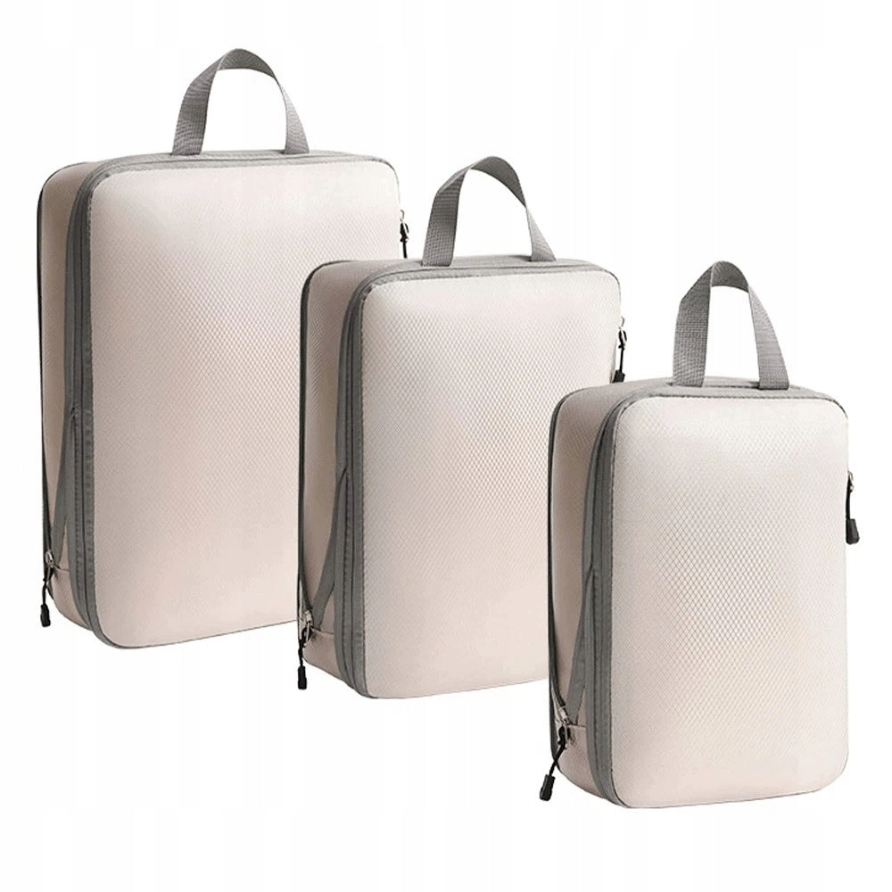 WATERPROOF 3-PIECE COMPRESSION ORGANIZER FOR ORGANIZING LUGGAGE