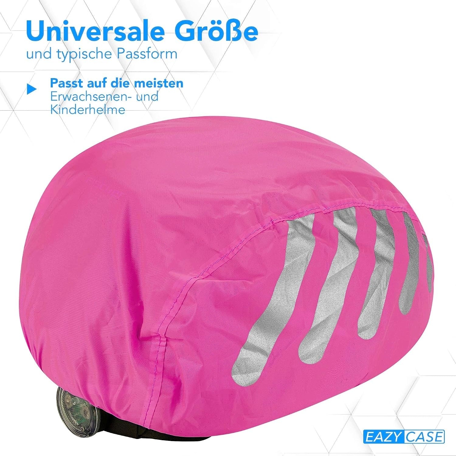 WATERPROOF ANTI-SWEAT COVER FOR BICYCLE HELMET NEON PINK Customs tariff code 65070000
