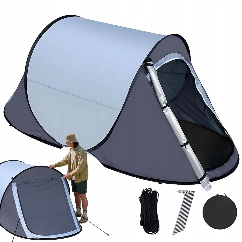 WATERPROOF AUTOMATIC TENT FOR 1-2 PEOPLE ON GRASS IN THE FOREST PRACTICAL