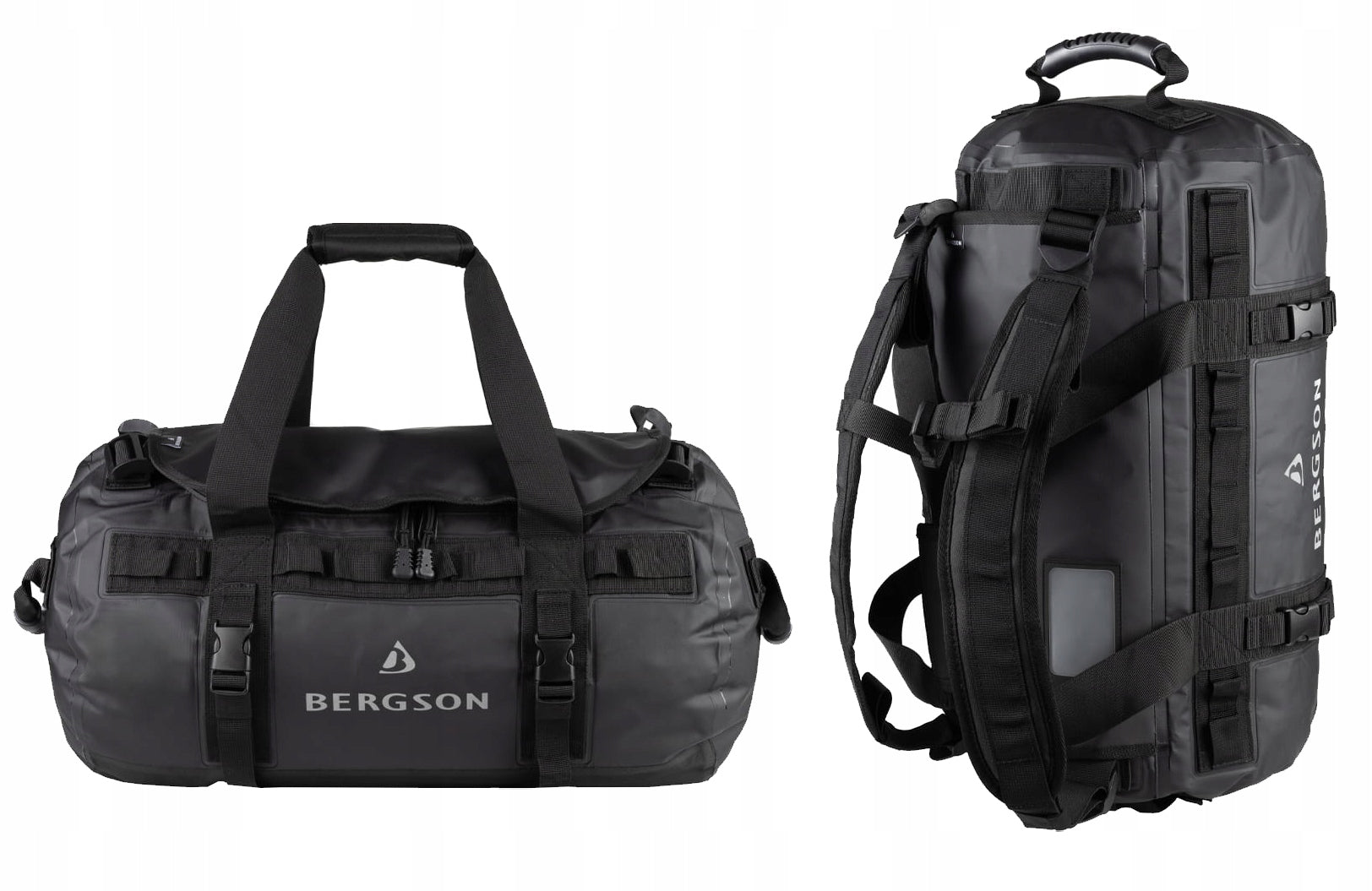 WATERPROOF BAG BERGSON NOMAD PACK 70L | FOR KAYAK SAILBOAT | BLACK