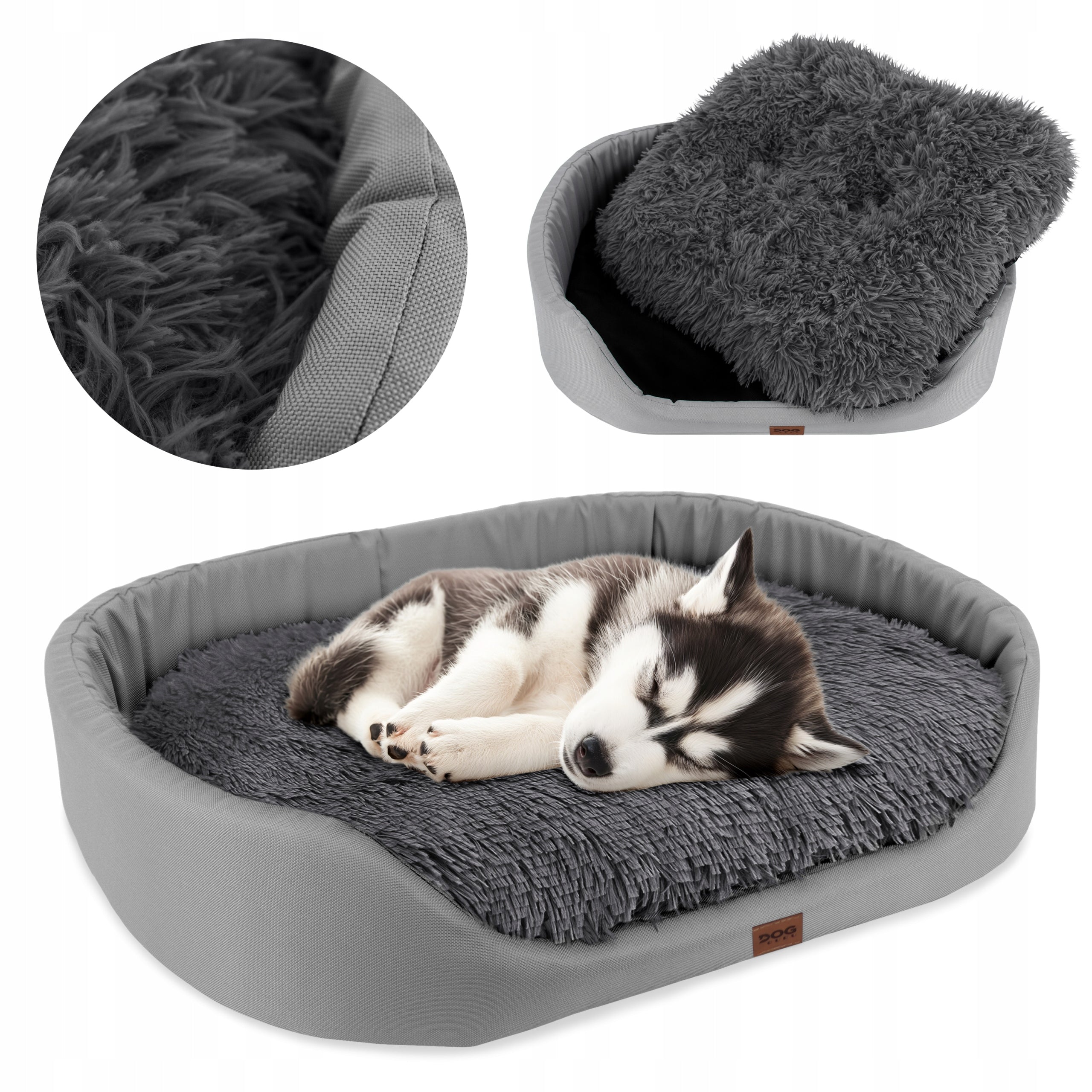 WATERPROOF BED FOR CAT DOG PULL-OUT SOFT CUSHION COUCH 65X55 CM Color gray