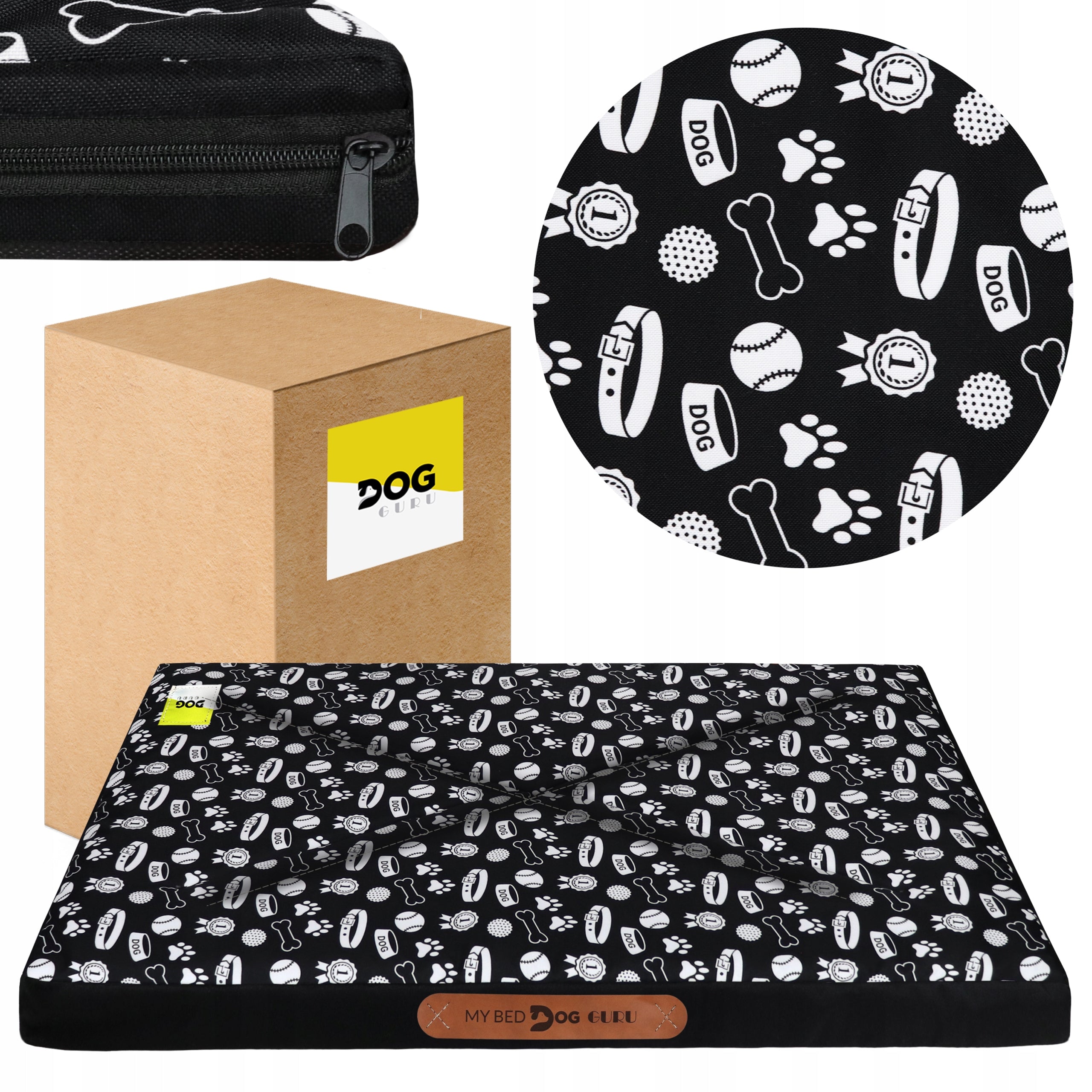 WATERPROOF BED MATTRESS DOG 100x70x5 cm LARGE BED XL WITH ZIPPER