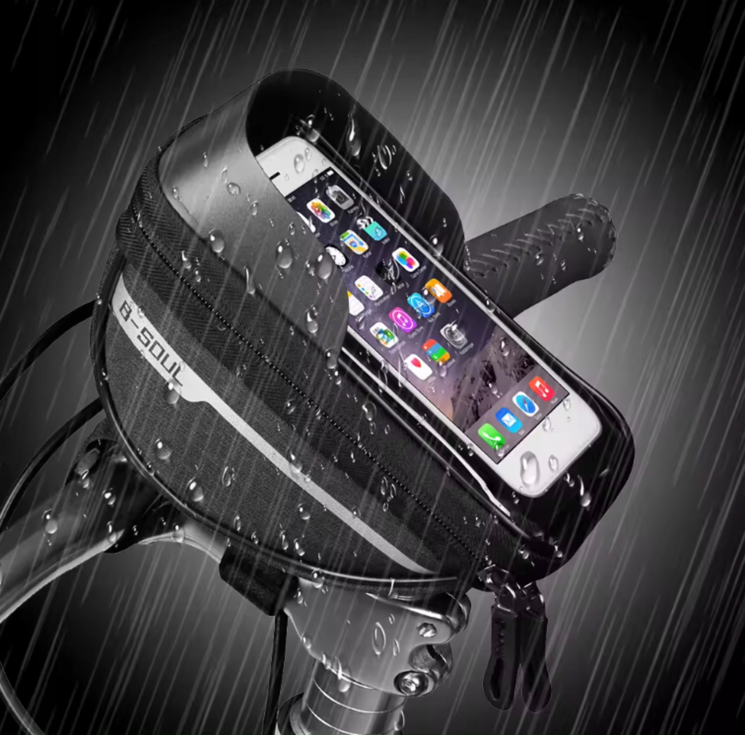WATERPROOF BICYCLE BAG POUCH PHONE HOLDER SMARTPHONE HANDLEBAR FRAME Brand no brand
