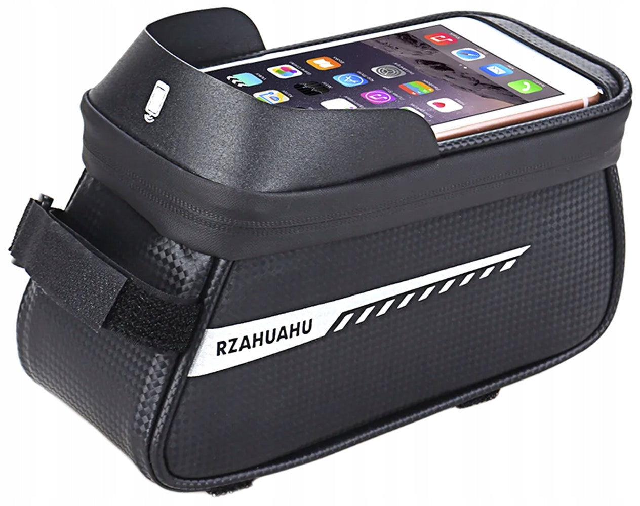 WATERPROOF BICYCLE BAG POUCH PHONE HOLDER SMARTPHONE HANDLEBAR FRAME Color black