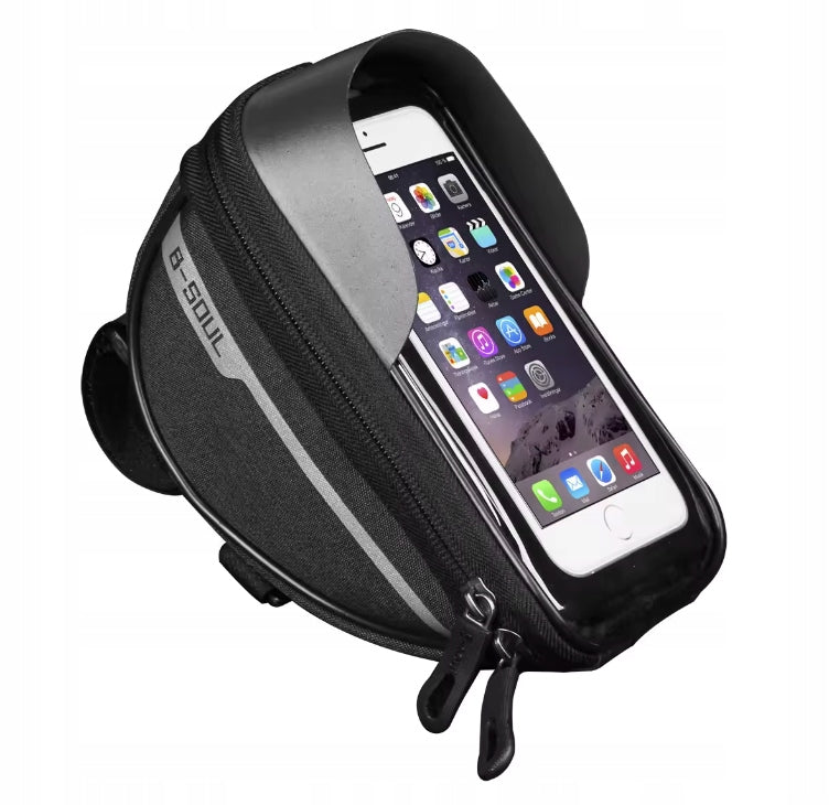 WATERPROOF BICYCLE BAG POUCH PHONE HOLDER SMARTPHONE HANDLEBAR FRAME Color black