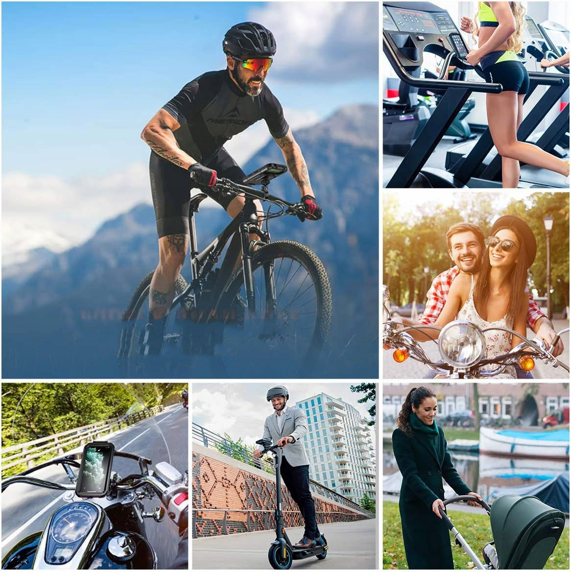 WATERPROOF BICYCLE PHONE HOLDER, SWIVEL HANDLEBAR MOUNT 360 Brand no brand