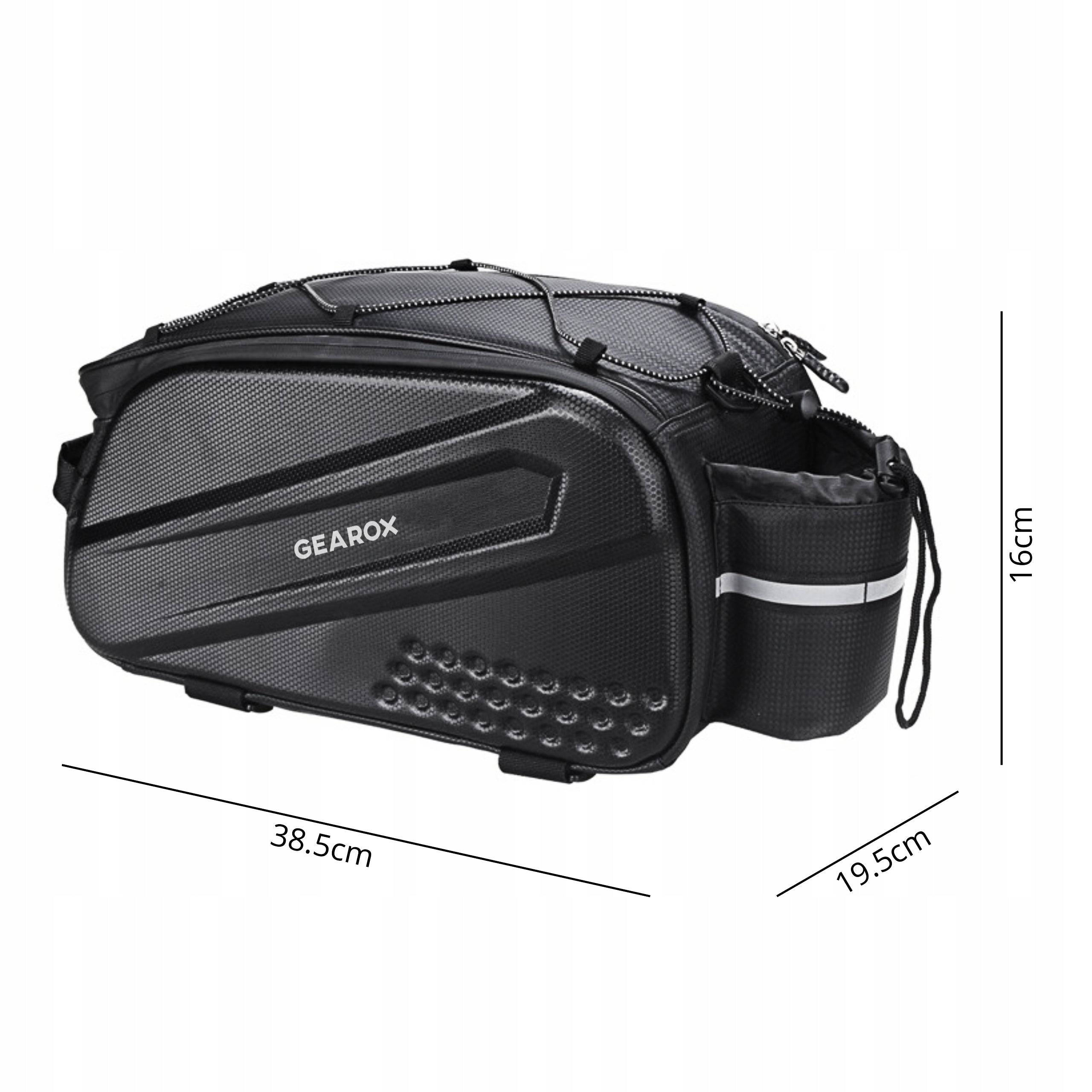 WATERPROOF BICYCLE POUCH FOR LUGGAGE COMPARTMENT ROOMY RIGID BAG 10L GEAROX Manufacturer code GEAROX 10l USZTYWANIANA SAKWA