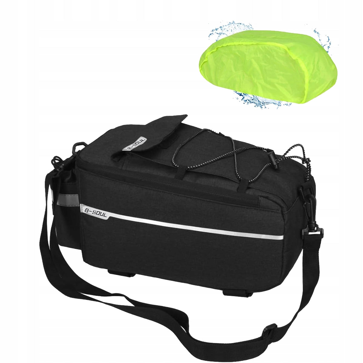 WATERPROOF BICYCLE POUCH FOR TRUNK ROOMY BAG WITH REFLECTORS 10L TRUNK Model 4069943635959