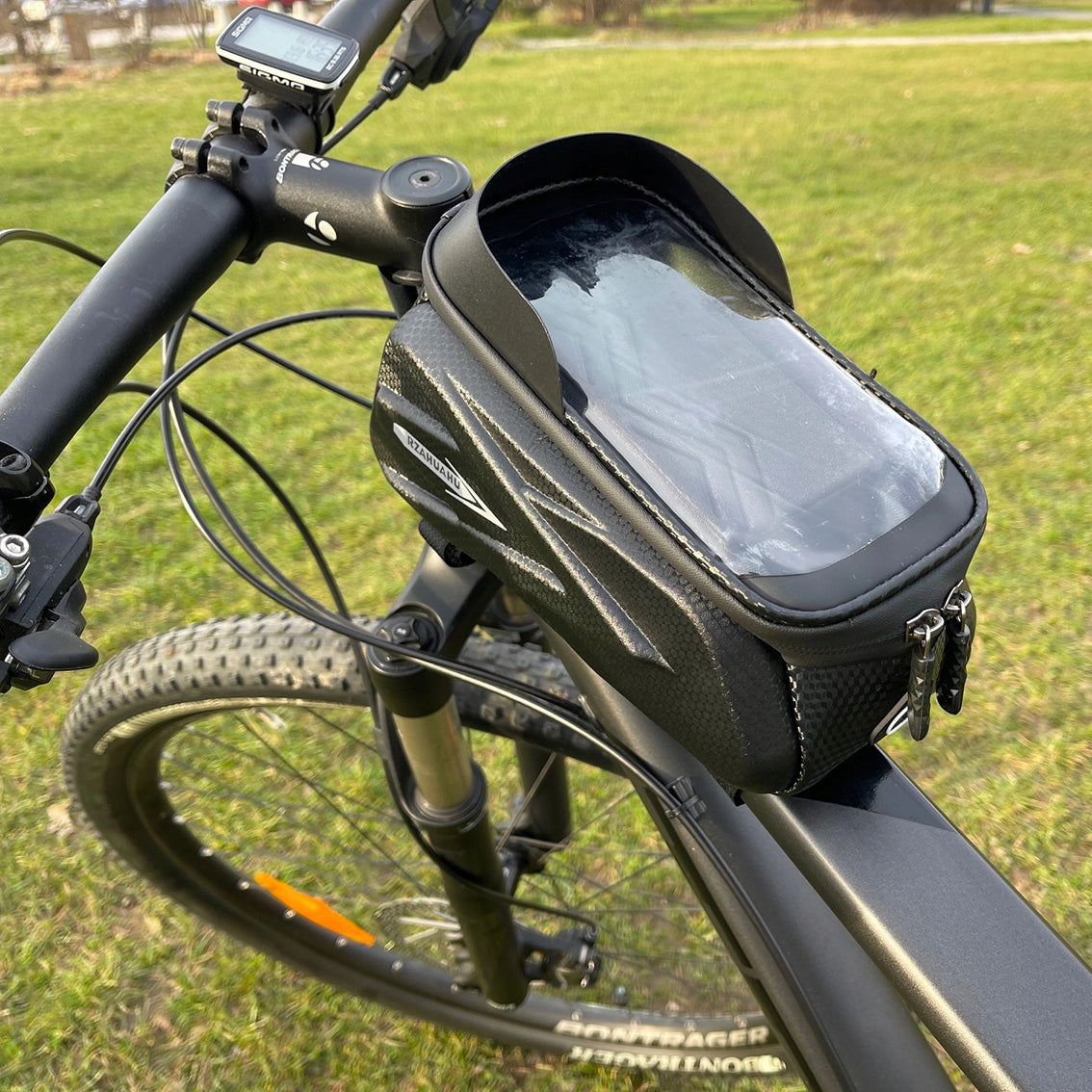 WATERPROOF BICYCLE POUCH FRAME BAG with PHONE CASE for MTB Bike Packaging status original