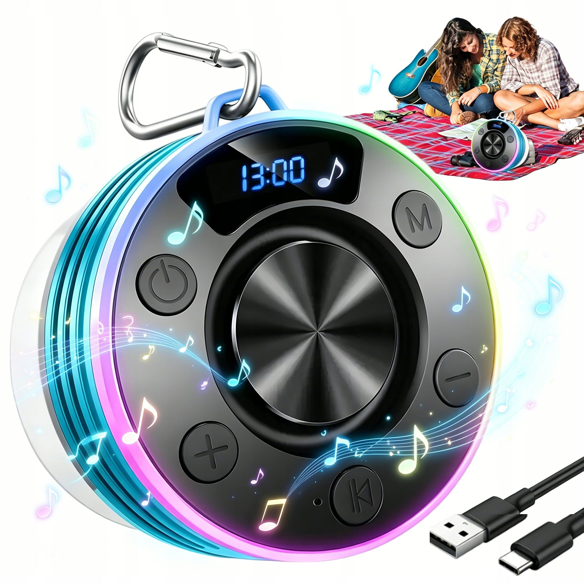 WATERPROOF BLUETOOTH SPEAKER WIRELESS IPX7 STRONG BLACK 800MAH