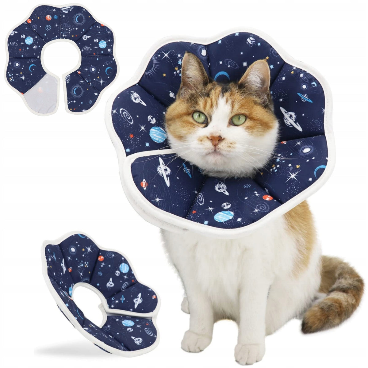 WATERPROOF BREATHING SOFT PROTECTIVE COLLAR FOR CATS RELIEVE LICKING-M