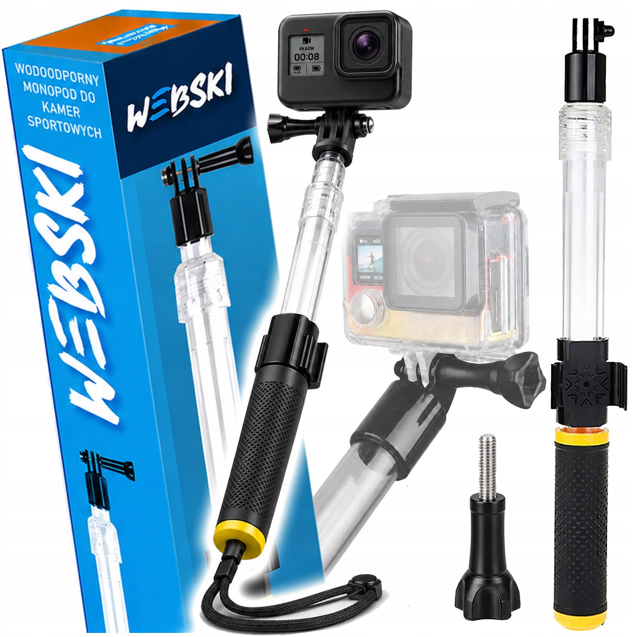 WATERPROOF BUOYANCY STICK FOR GO PRO SELFIESTICK AQUA CAMERAS