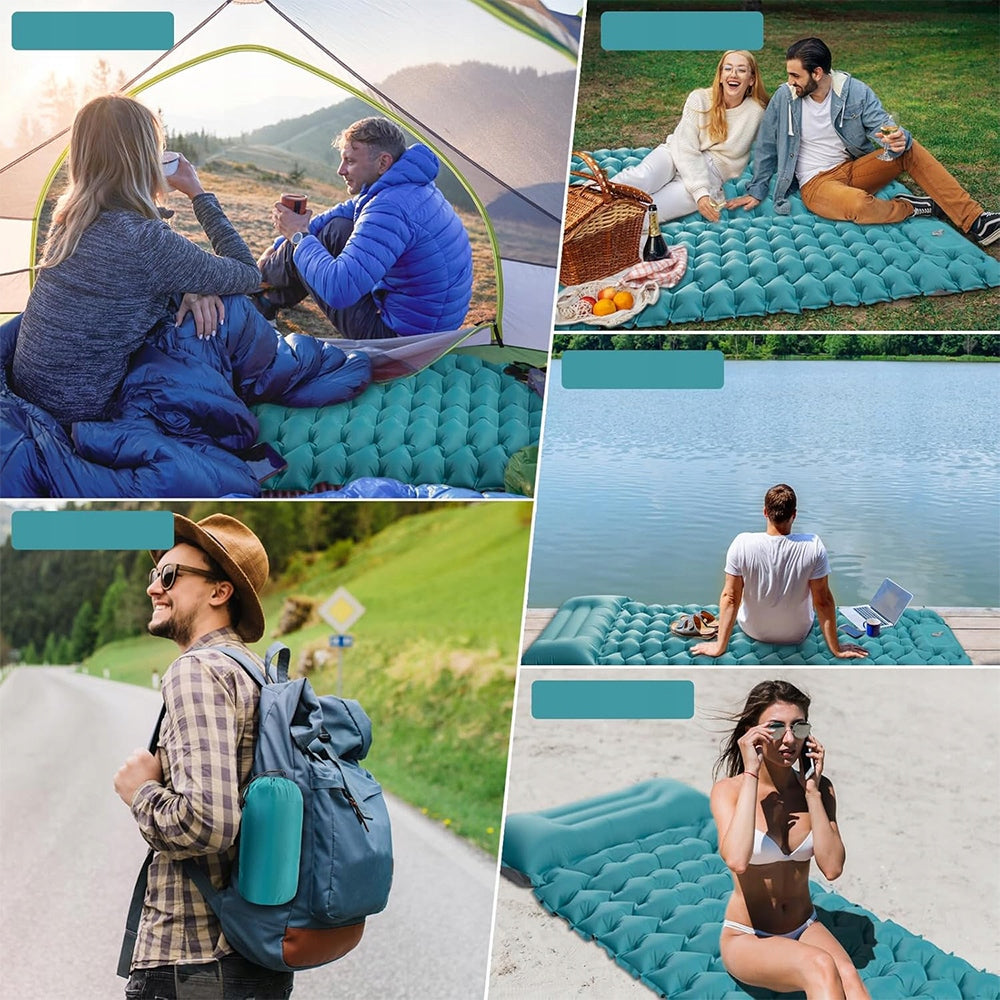 WATERPROOF CAMPING INFLATABLE SLEEPING MAT BUILT-IN FOR TRAVEL Manufacturer code 5905215715914