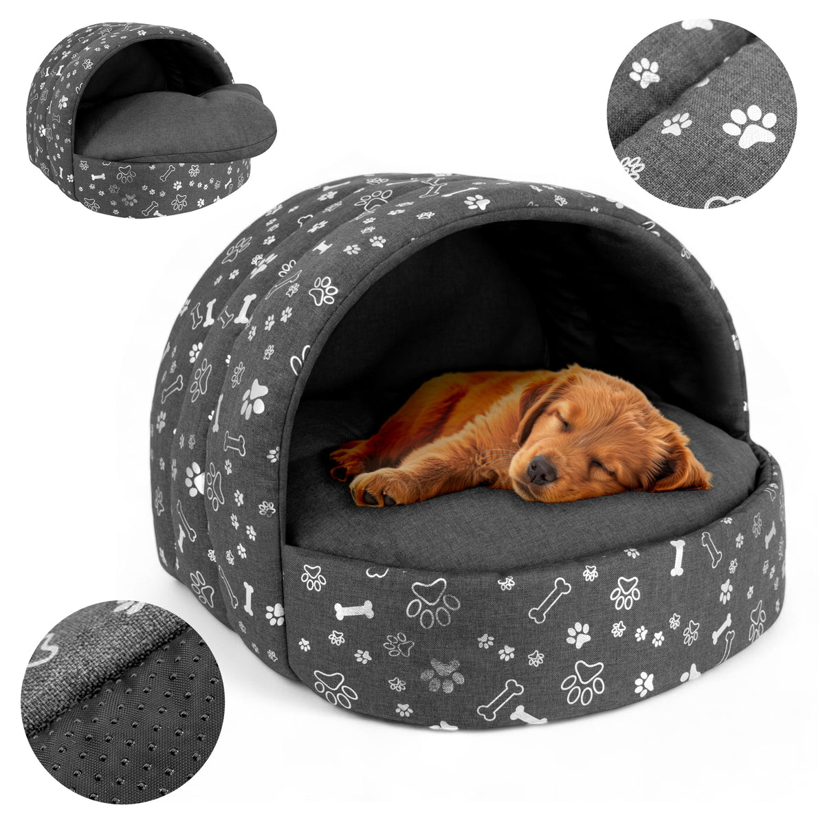 WATERPROOF CAT HOUSE DOG KENNEL BOOTH WITH PILLOW M 55x50cm