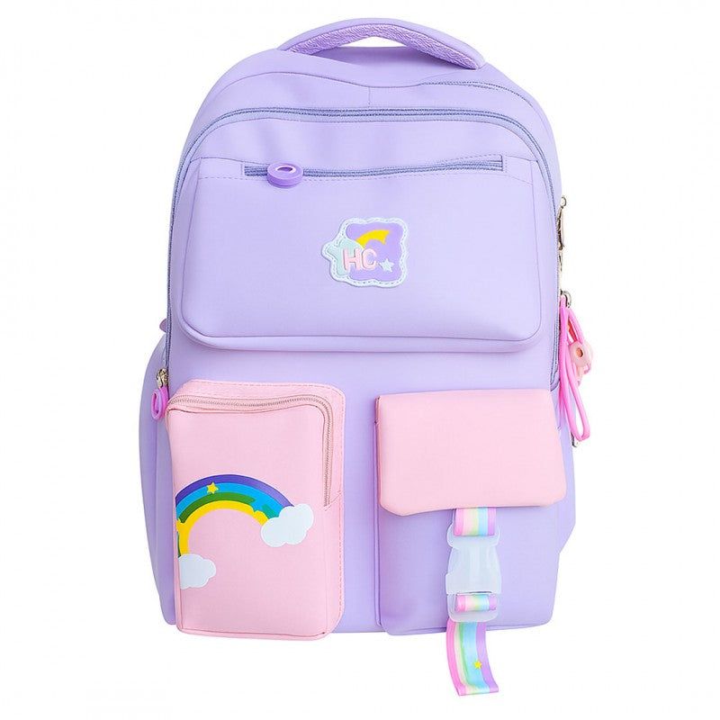 WATERPROOF CHILDREN'S SCHOOL BACKPACK WITH REFLECTORS AND KEYCHAIN FOR SCHOOL Brand Rainbow Socks