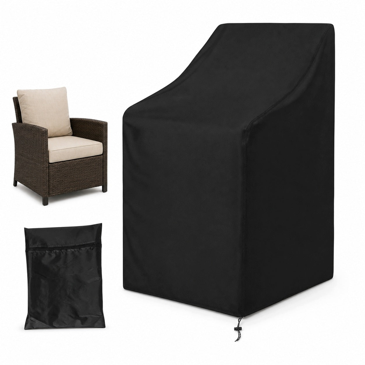 WATERPROOF COVER FOR GARDEN CHAIRS, WATERPROOF, 65*65*120/80 CM