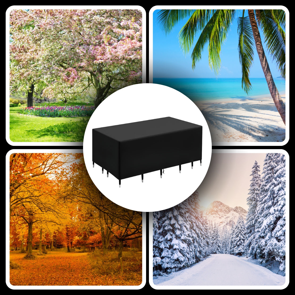 WATERPROOF COVER FOR GARDEN FURNITURE STRONG DURABLE LARGE 220X105X105CM Kind for set