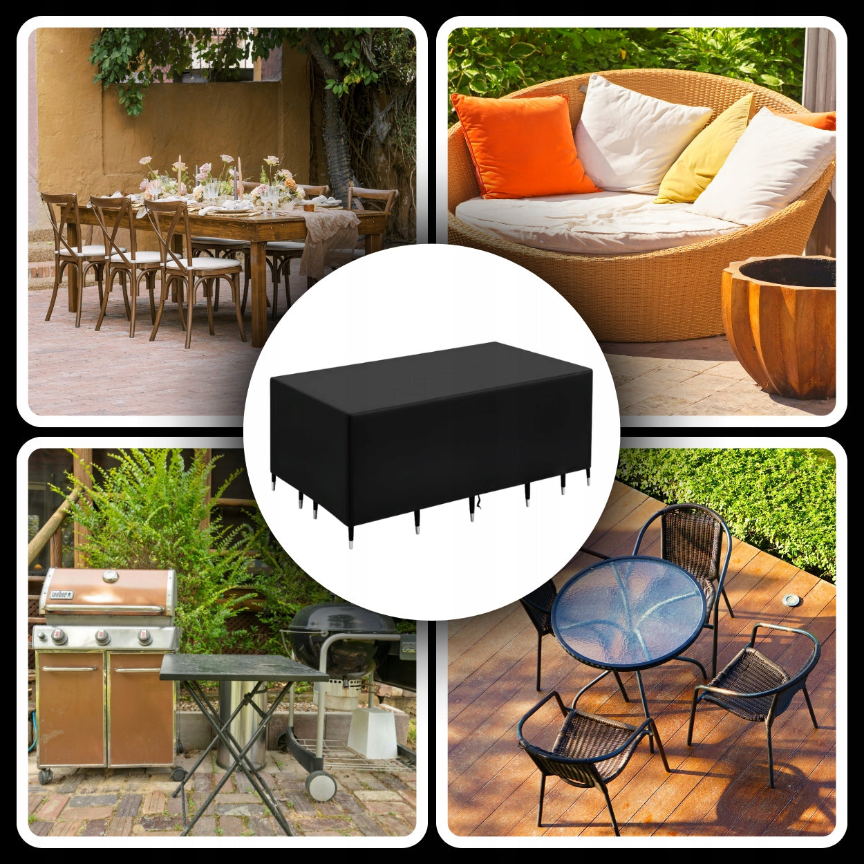 WATERPROOF COVER FOR GARDEN FURNITURE STRONG DURABLE LARGE 220X105X105CM Manufacturer MEMFLOW