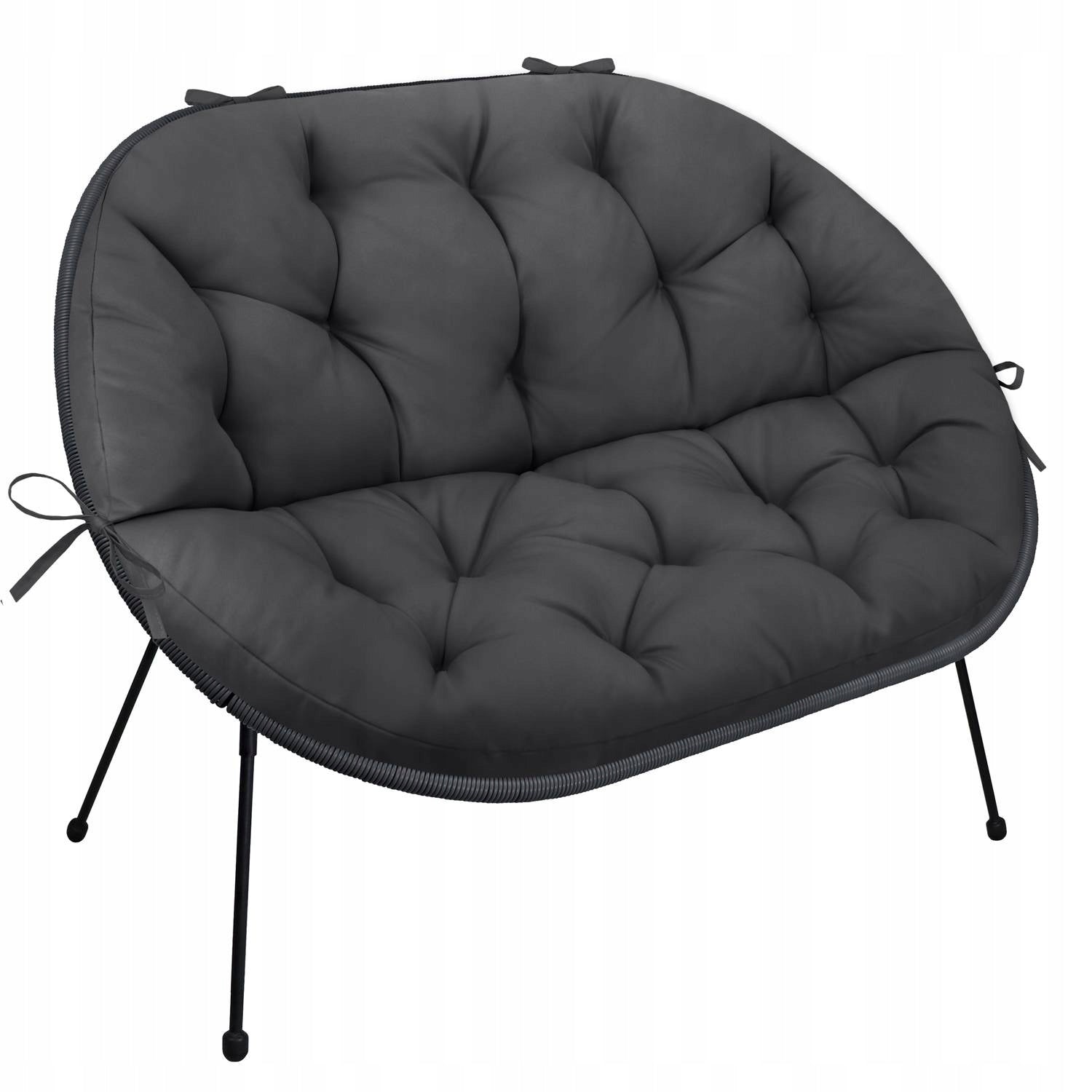 WATERPROOF CUSHION FOR 2-PERSON BENCH SOFA LINE ACAPULCO GARDEN GRAPHITE Manufacturer DOMAREX