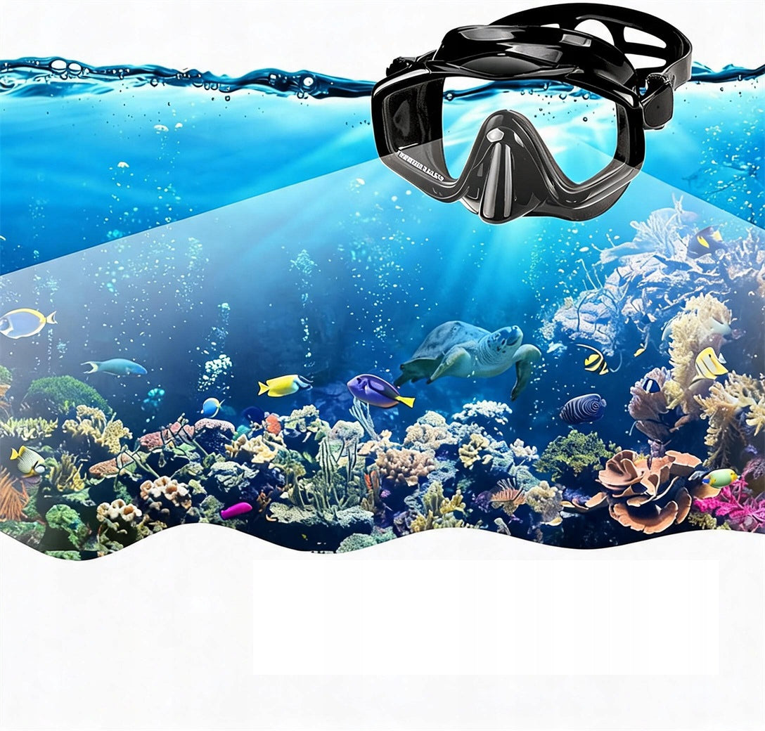 WATERPROOF DIVING MASK SNORKELING SET BLACK Certificates of conformity CE