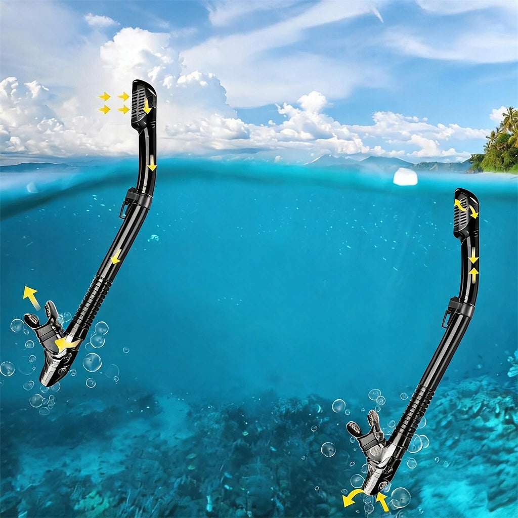 WATERPROOF DIVING MASK SNORKELING SET BLACK Kind glasses with tube