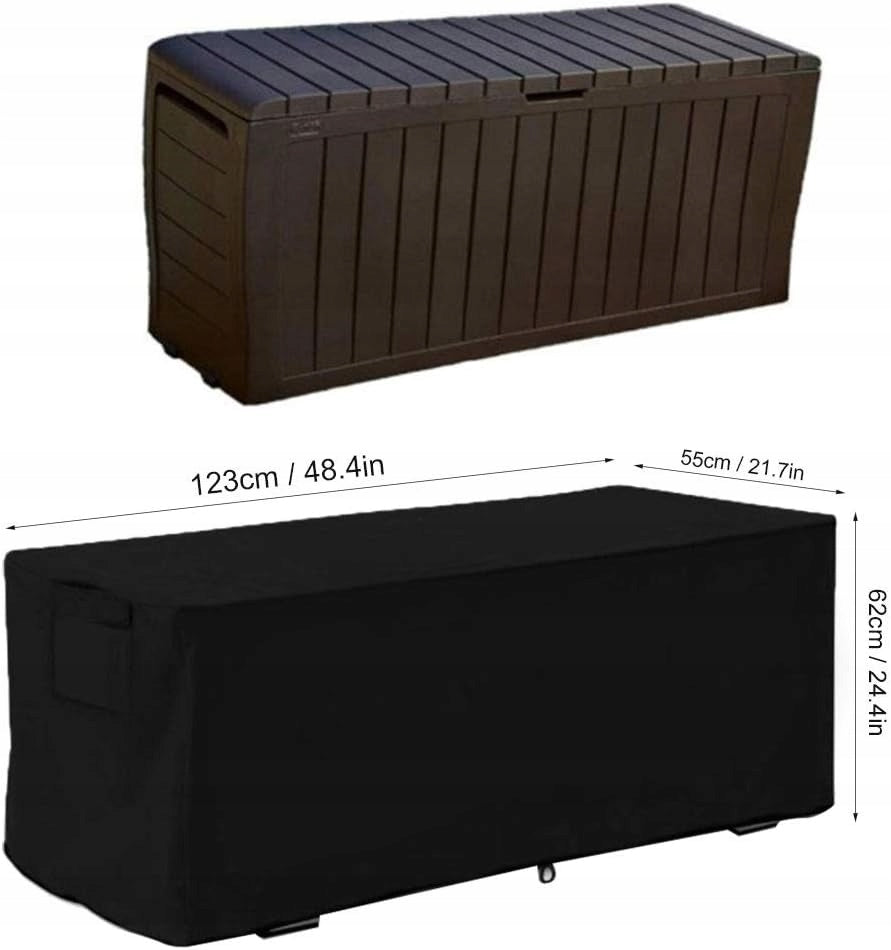WATERPROOF GARDEN BOX COVER 123x62x55 CM STRONG DURABLE Manufacturer no brand