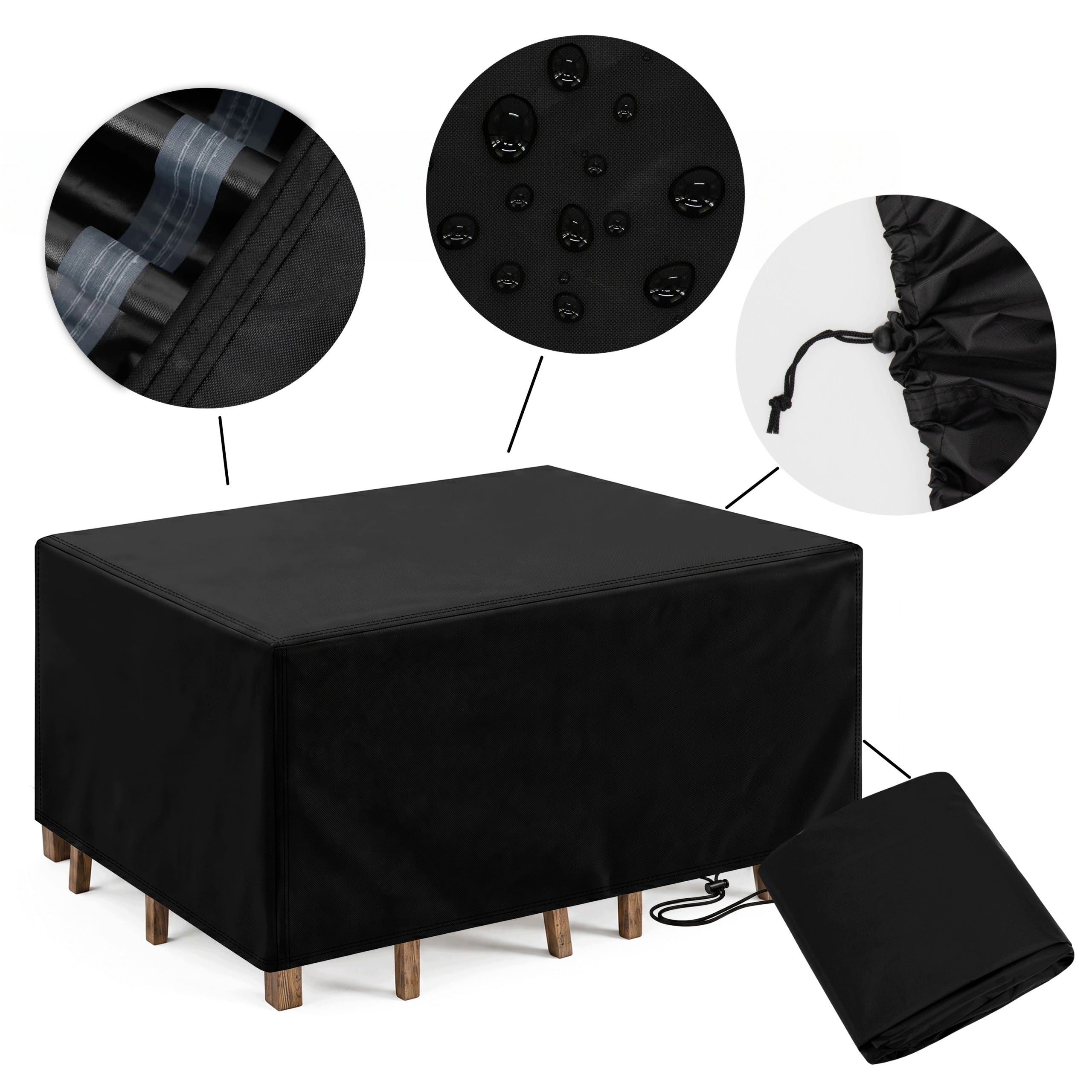 WATERPROOF GARDEN FURNITURE COVER 163x115x72 CM STRONG DURABLE XXL Manufacturer code Pokrowiec na meble ogrodowe wodoodporny 39173