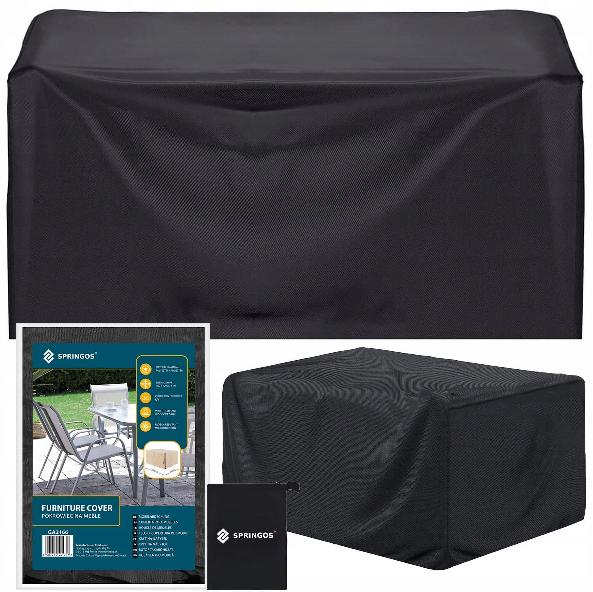 WATERPROOF GARDEN FURNITURE COVER 180x120x74cm STRONG DURABLE