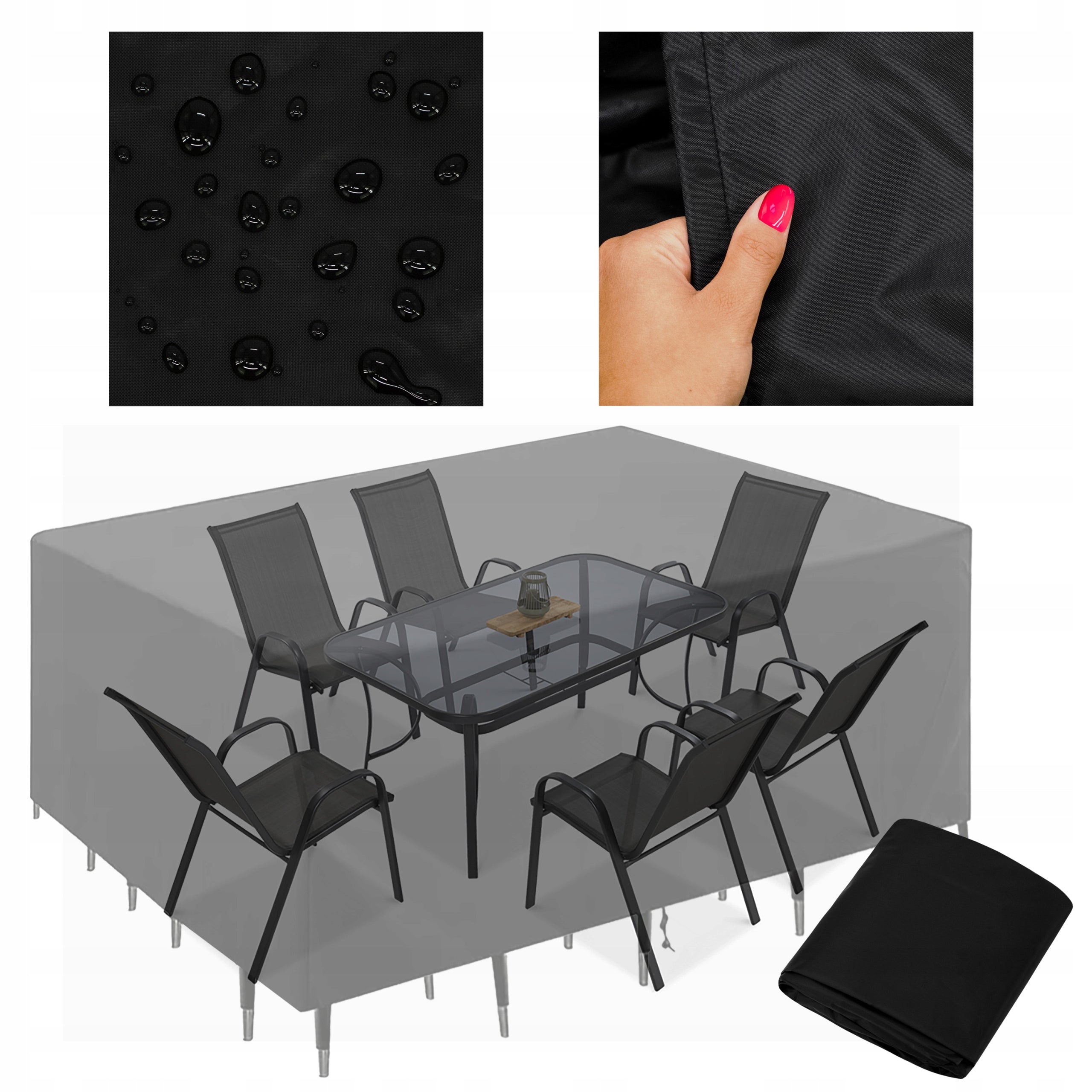 WATERPROOF GARDEN FURNITURE COVER 200x160x90 CM STRONG DURABLE XXL