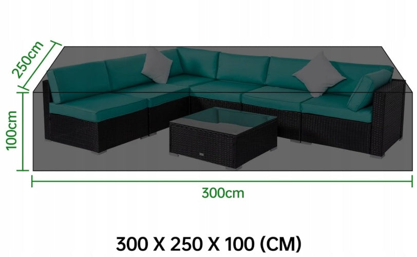 WATERPROOF GARDEN FURNITURE COVER 300x250x70 CM STRONG DURABLE XXL Manufacturer code WODOODPORNY POKROWIEC NA MEBLE OGRODOWE