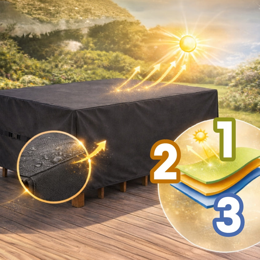 WATERPROOF GARDEN FURNITURE COVER Dimension PRICE PER METER Graphite Beige Length 1 cm