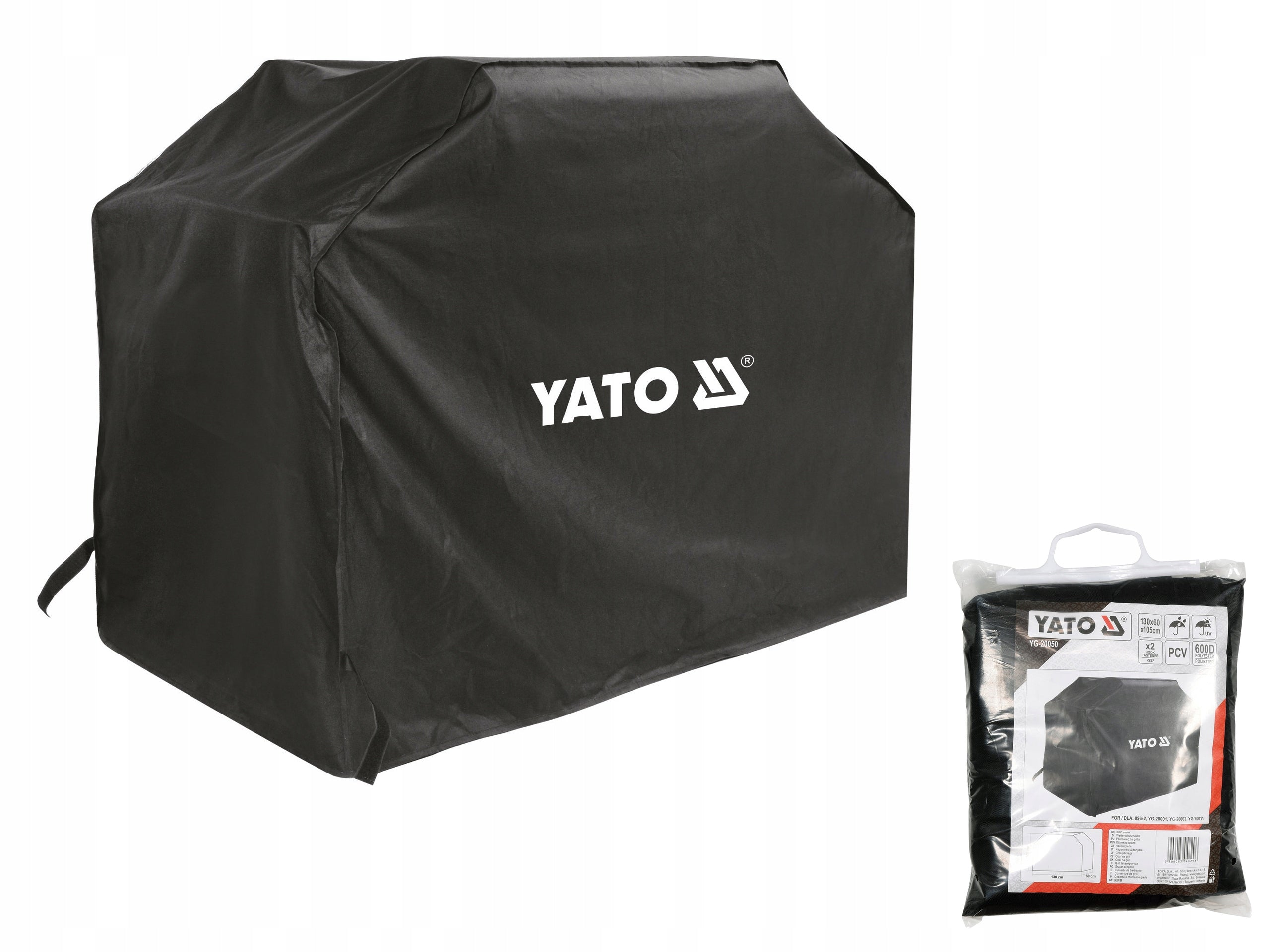 WATERPROOF GAS GRILL COVER 130x60x105cm YATO OXFORD 600D SOLID